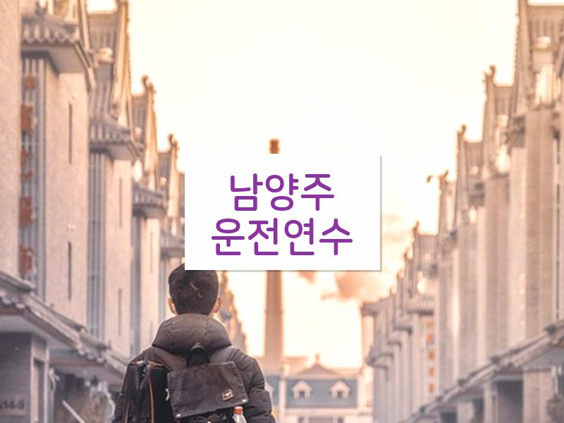 남양주운전연수 후기