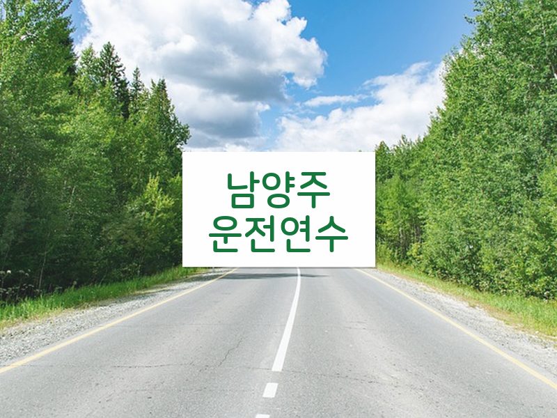 남양주운전연수 후기