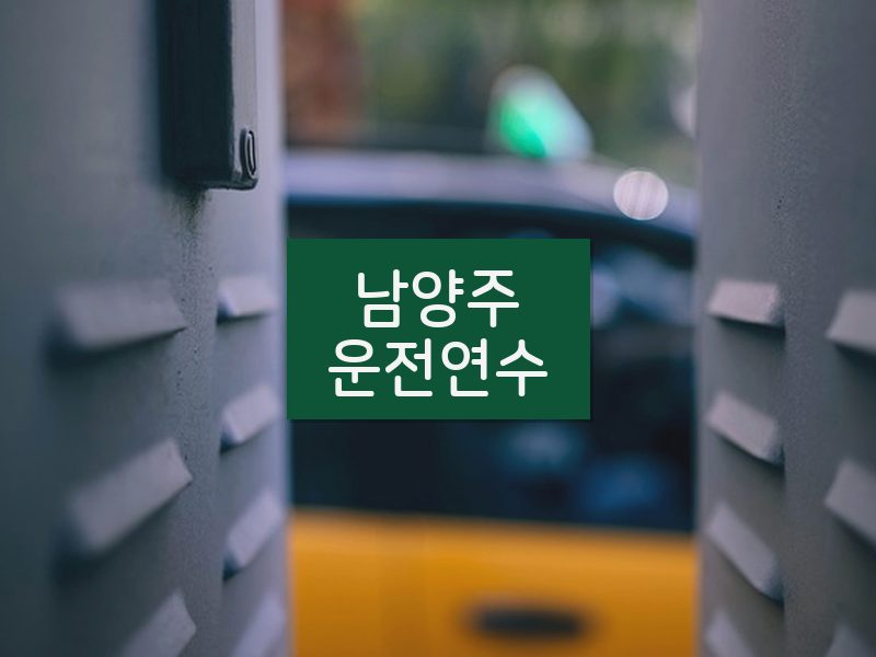 남양주운전연수 후기