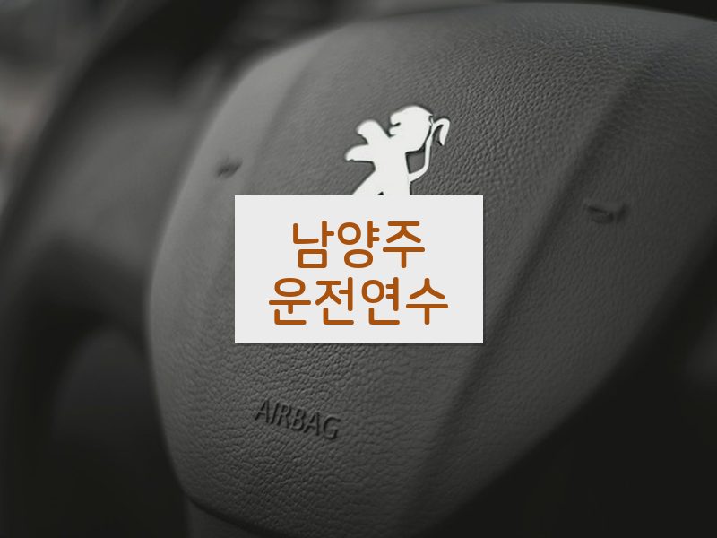 남양주운전연수 후기