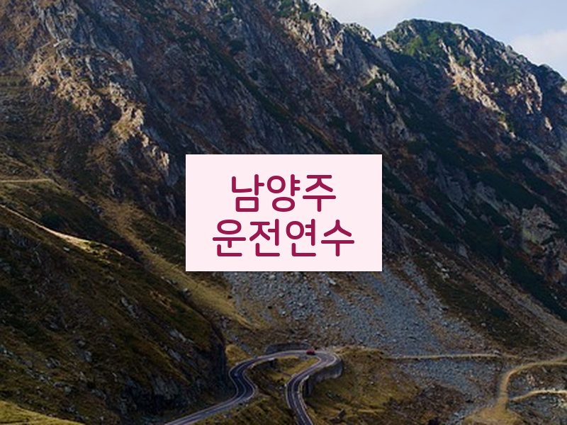 남양주운전연수 후기