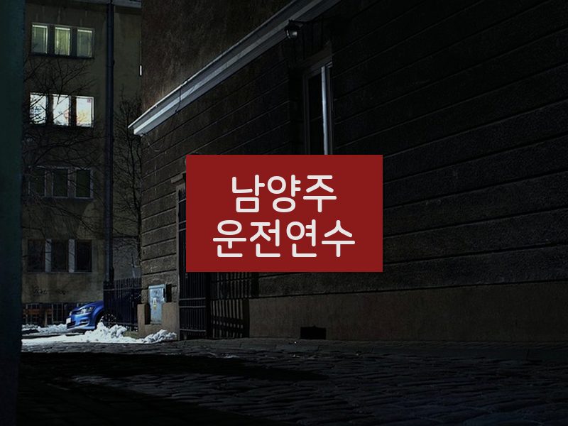 남양주운전연수 후기