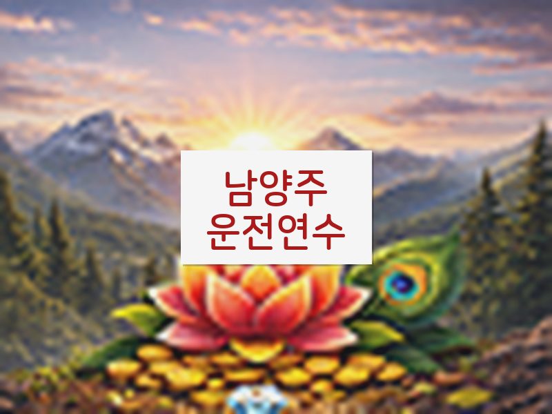 남양주운전연수 후기