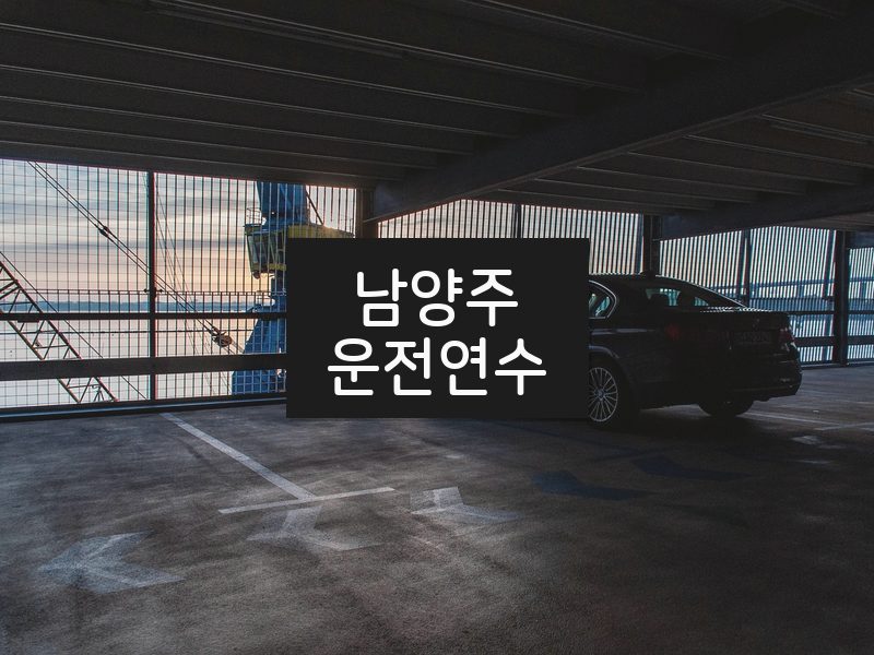 남양주운전연수 후기