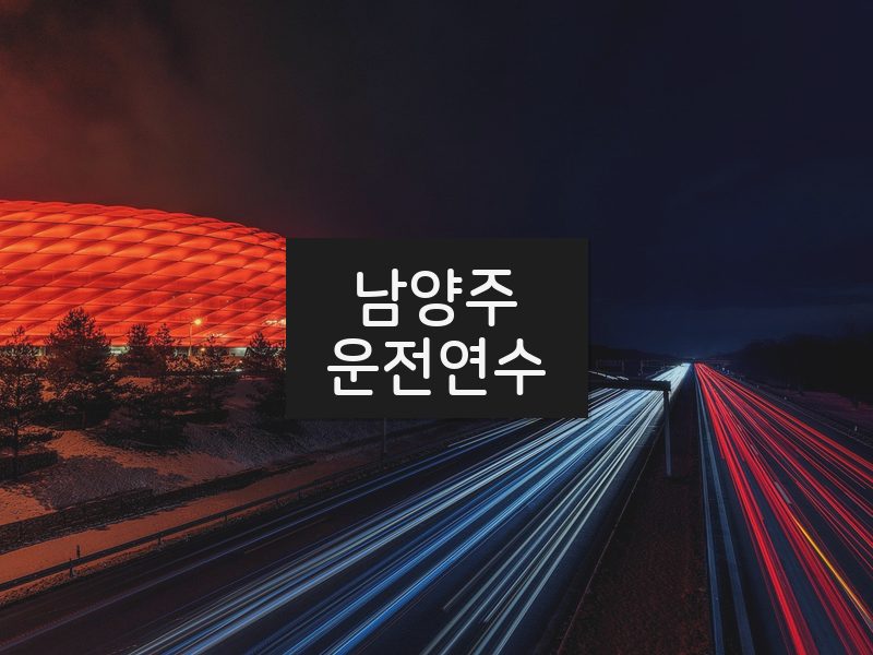 남양주운전연수 후기