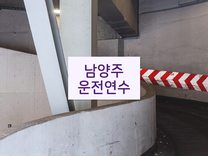 남양주운전연수 후기