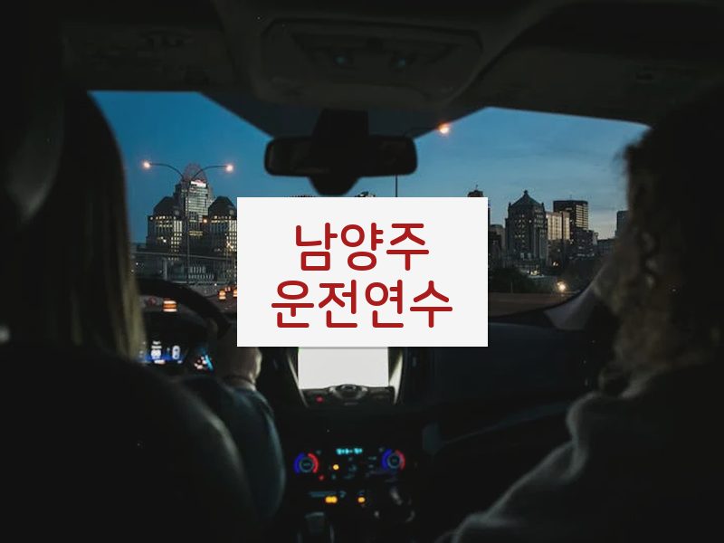 남양주운전연수 후기
