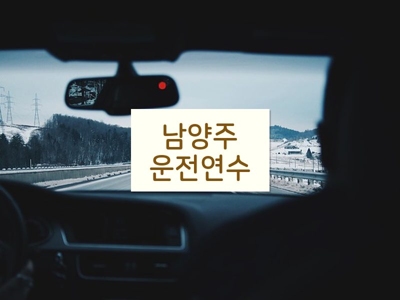남양주운전연수 후기