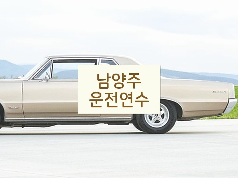 남양주운전연수 후기