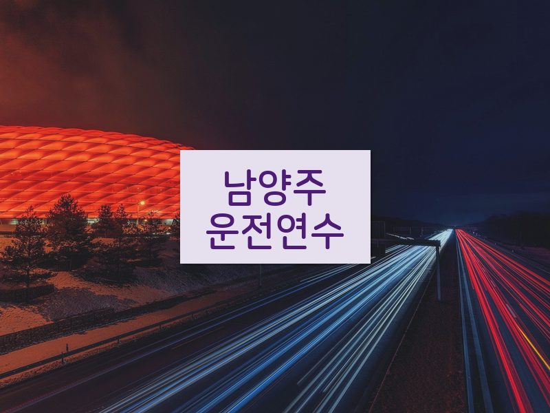 남양주운전연수 후기