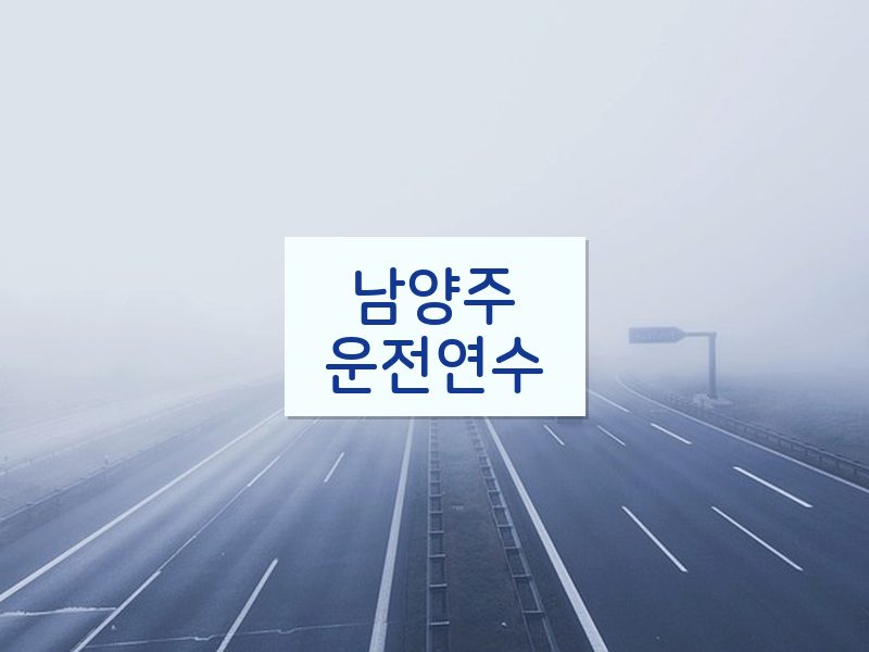 남양주운전연수 후기