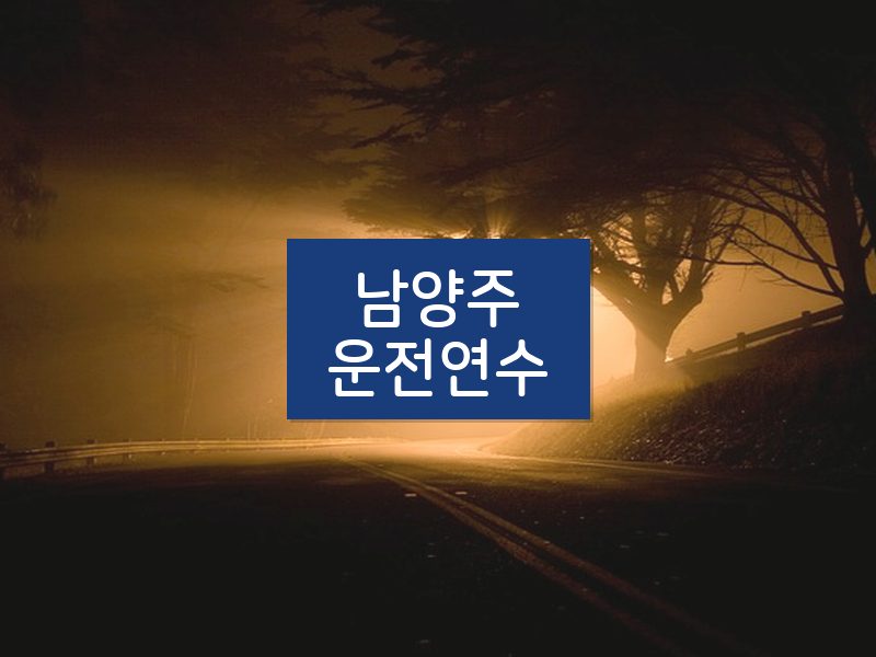 남양주운전연수 후기