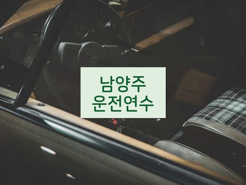 남양주운전연수 후기