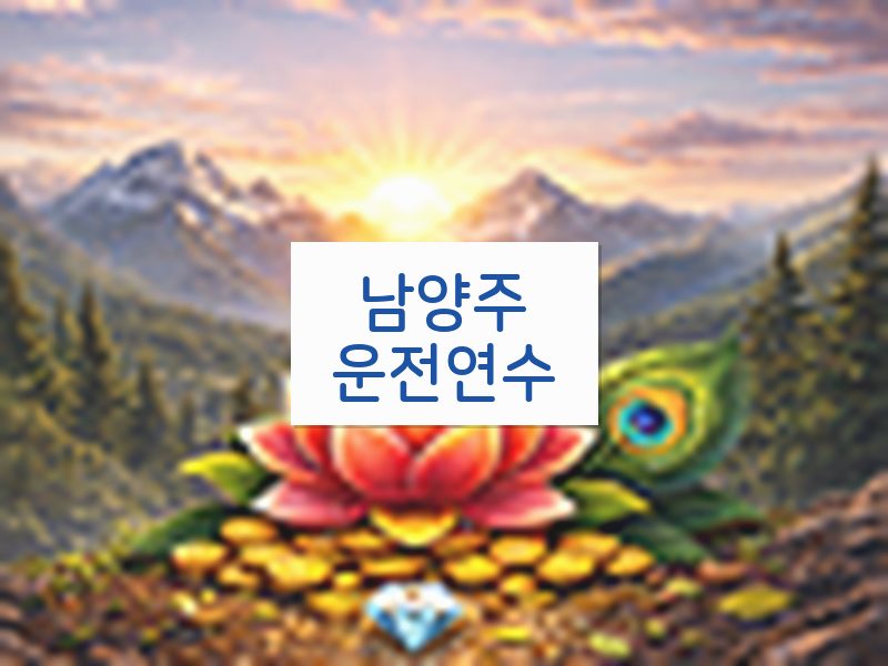 남양주운전연수 후기