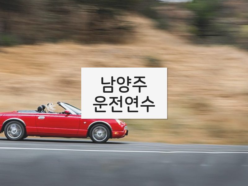 남양주운전연수 후기