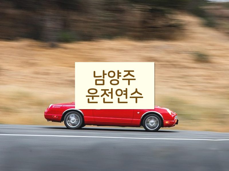 남양주운전연수 후기