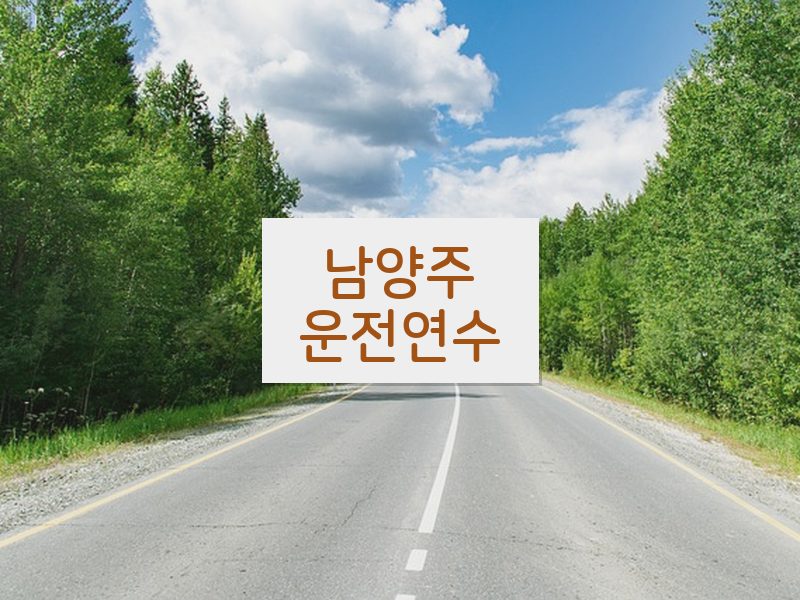 남양주운전연수 후기