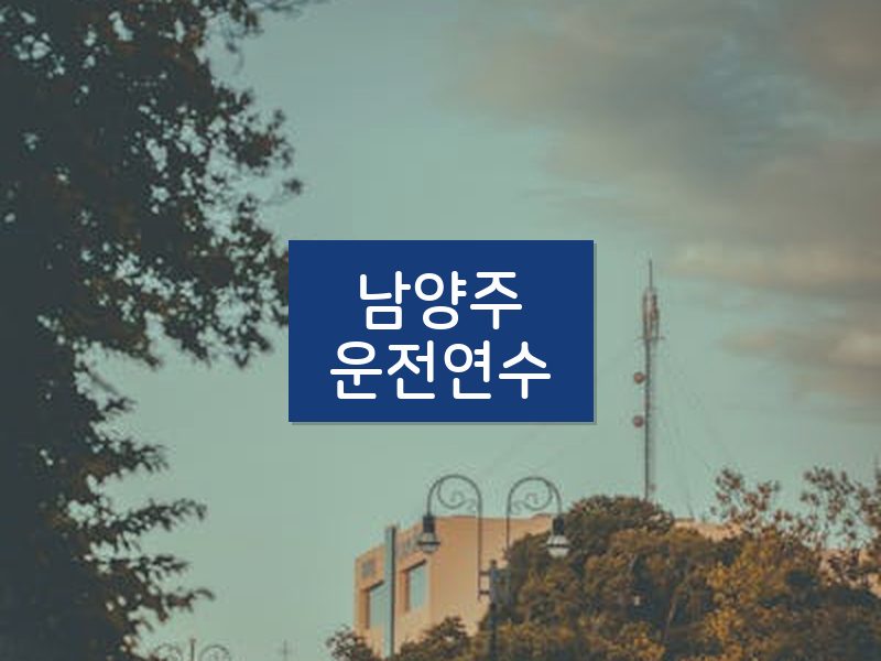 남양주운전연수 후기