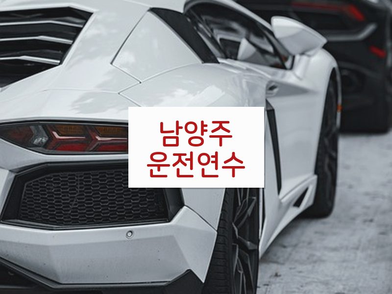 남양주운전연수 후기