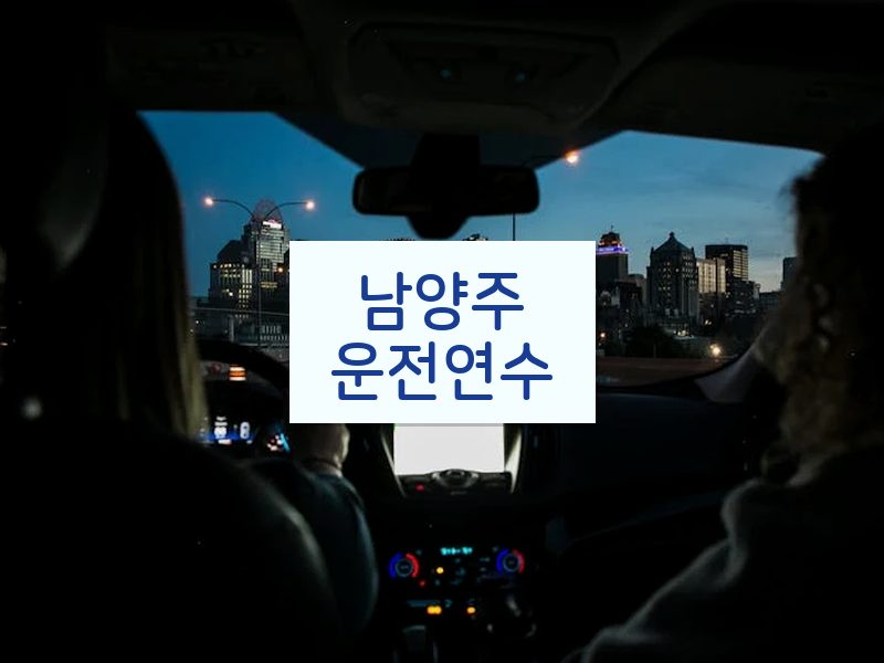 남양주운전연수 후기