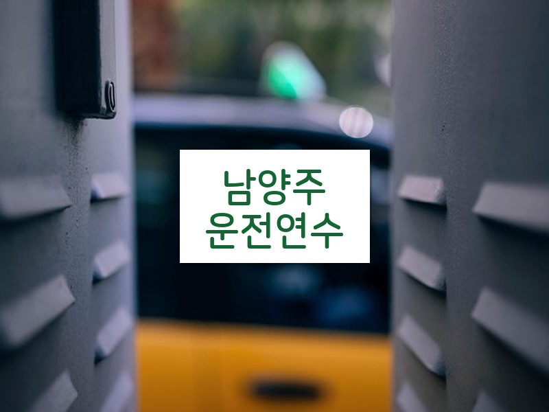 남양주운전연수 후기