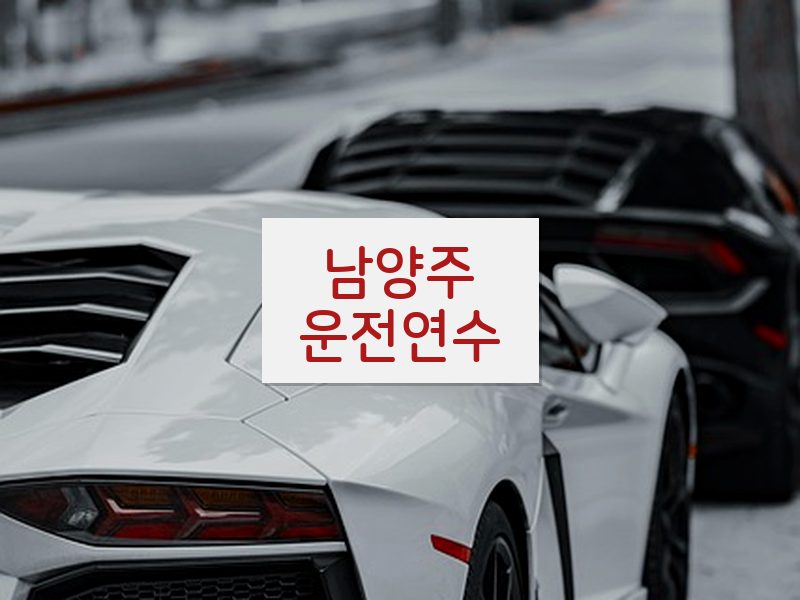 남양주운전연수 후기