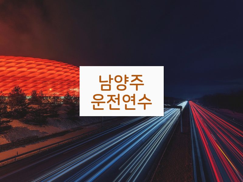 남양주운전연수 후기