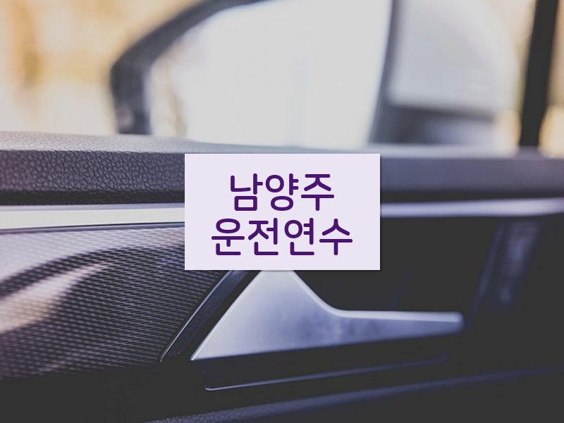 남양주운전연수 후기