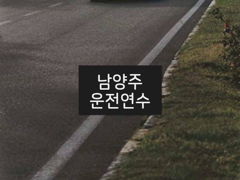 남양주운전연수 후기