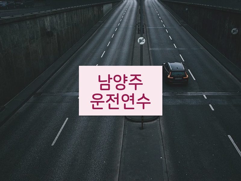 남양주운전연수 후기