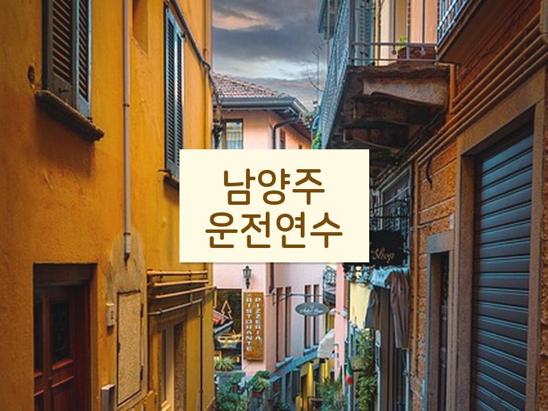 남양주운전연수 후기