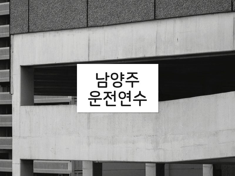 남양주운전연수 후기