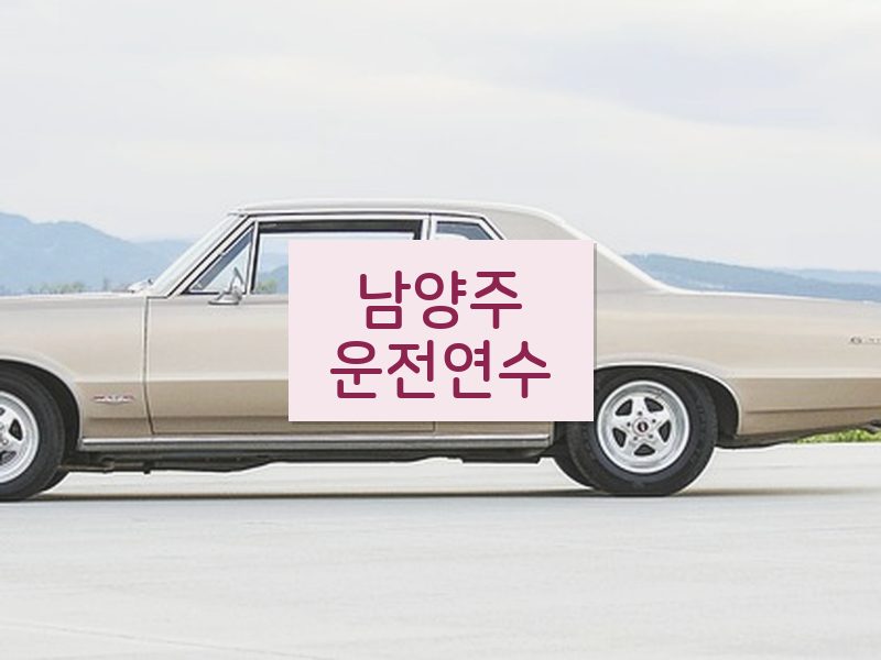남양주운전연수 후기