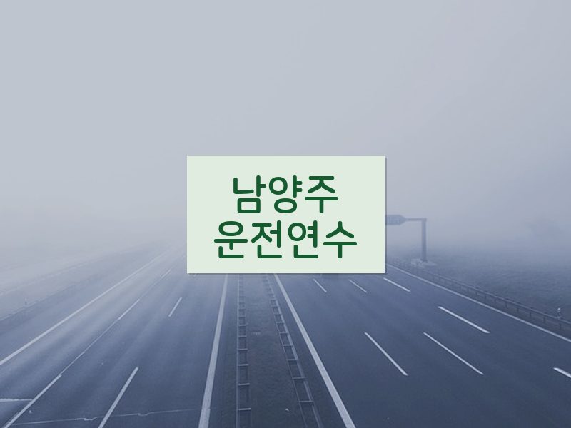 남양주운전연수 후기