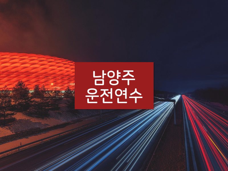 남양주운전연수 후기