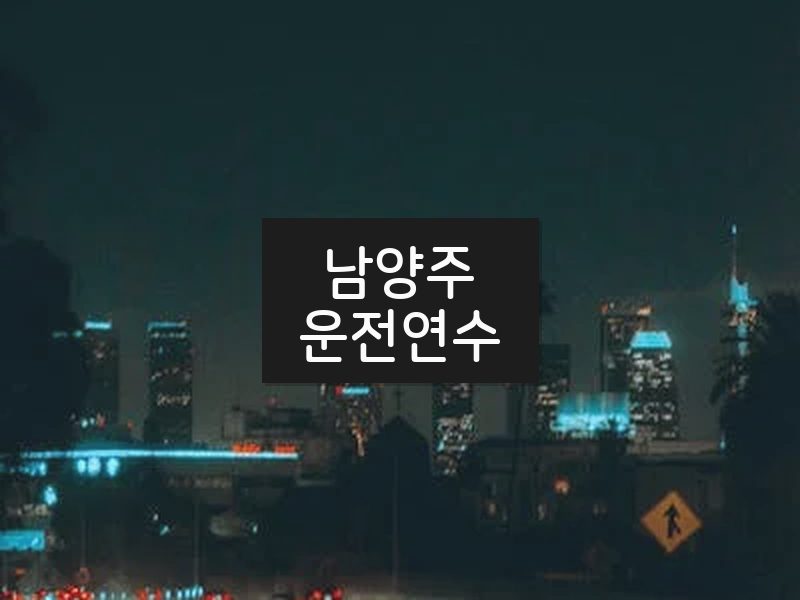 남양주운전연수 후기