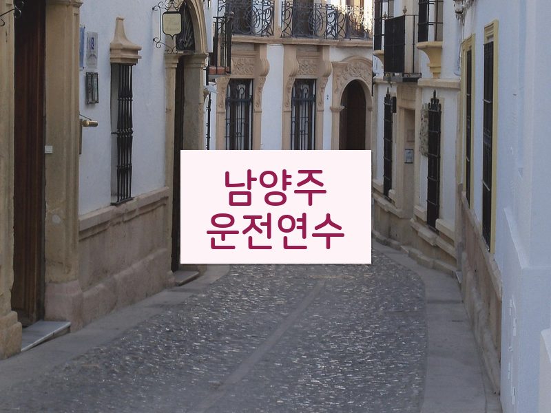 남양주운전연수 후기