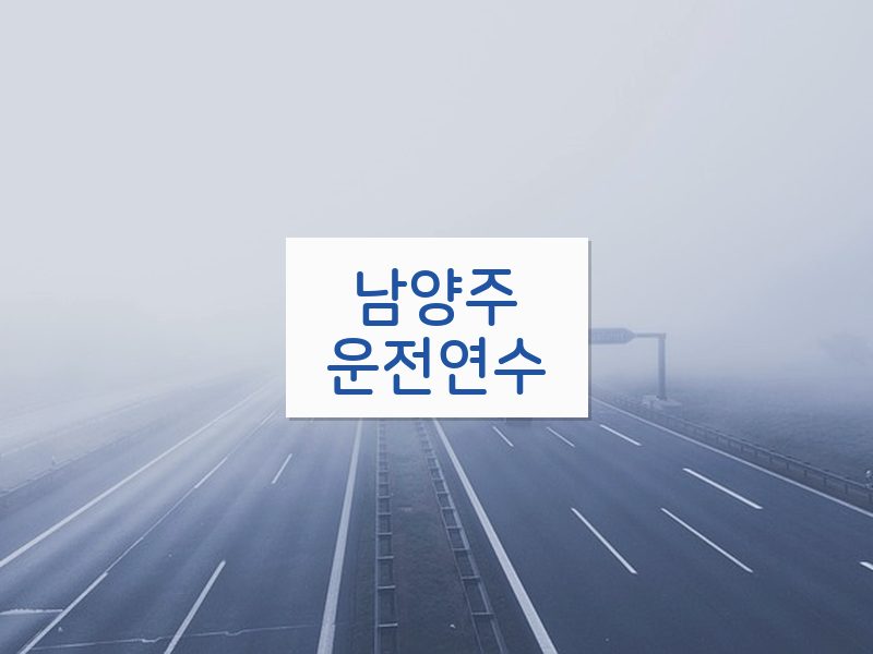 남양주운전연수 후기