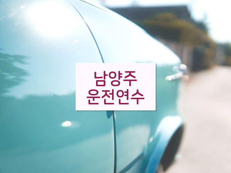 남양주운전연수 후기