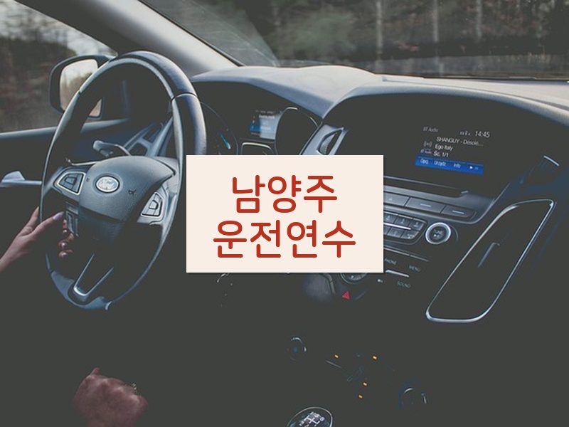 남양주운전연수 후기