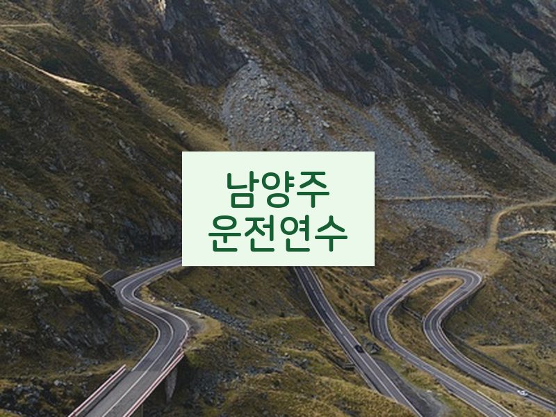 남양주운전연수 후기