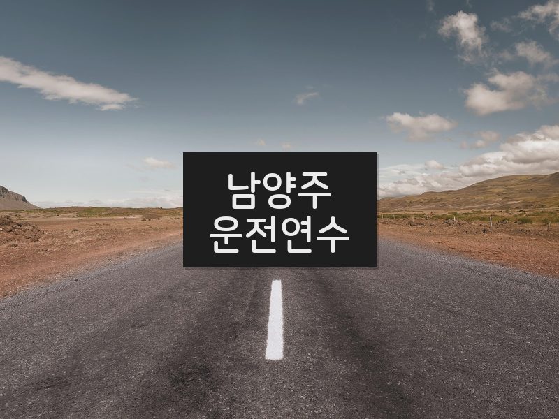 남양주운전연수 후기