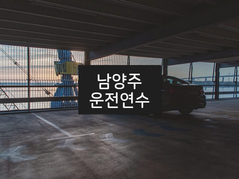 남양주운전연수 후기