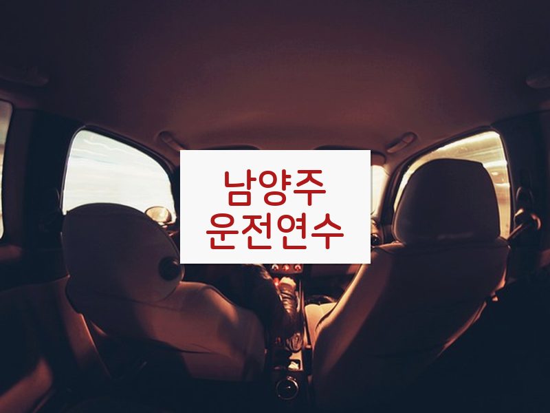 남양주운전연수 후기