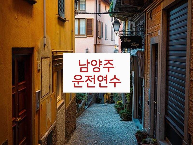 남양주운전연수 후기