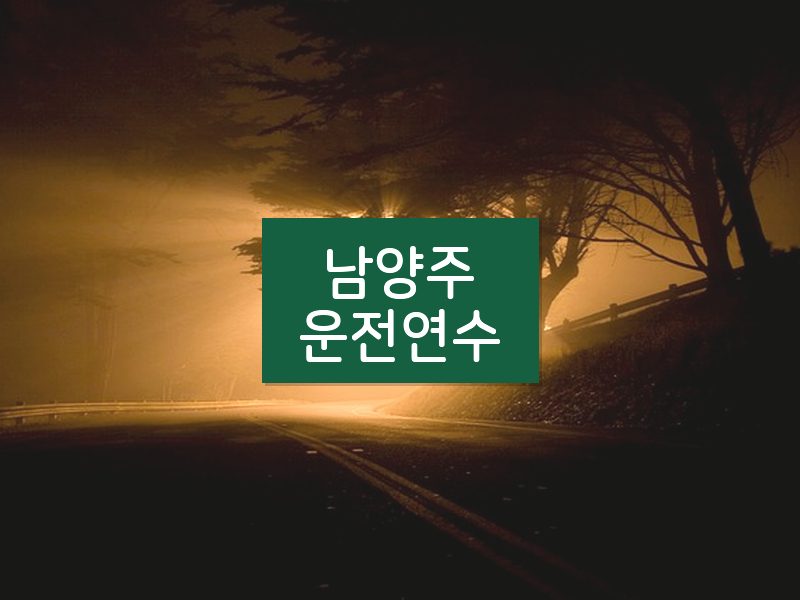 남양주운전연수 후기
