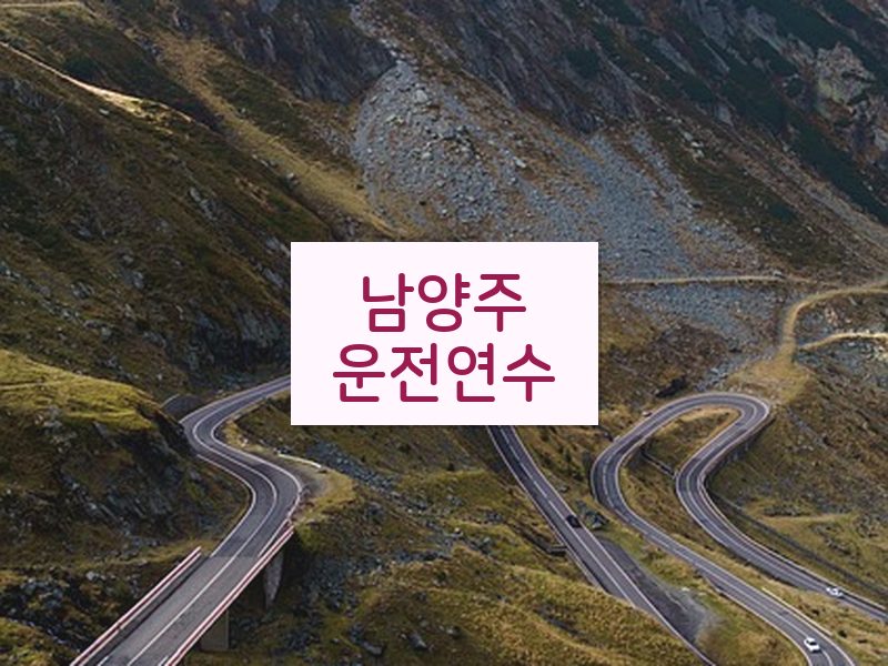 남양주운전연수 후기