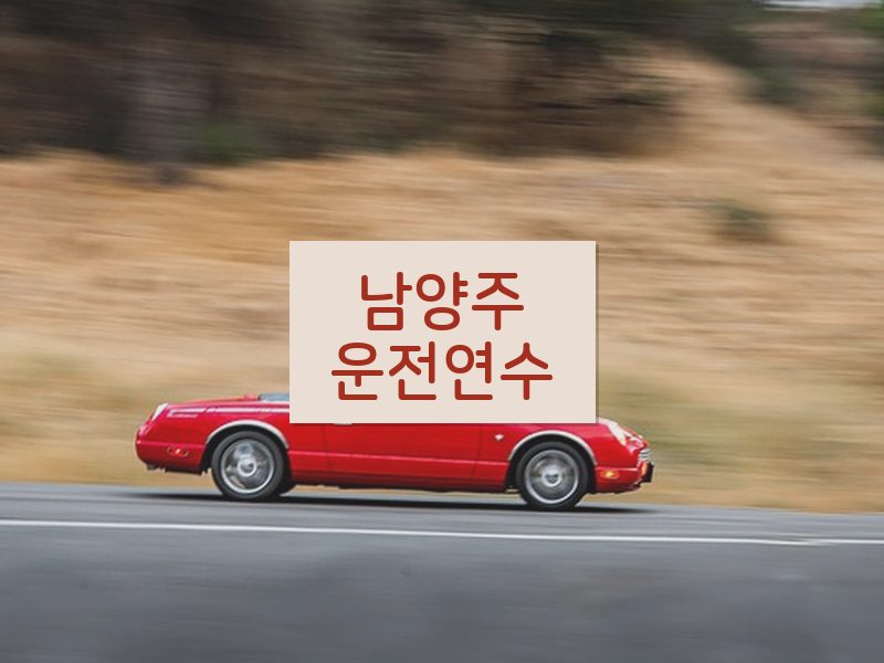 남양주운전연수 후기