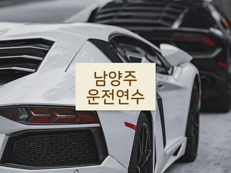 남양주운전연수 후기