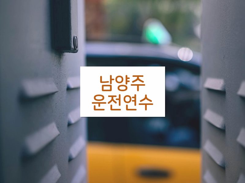 남양주운전연수 후기